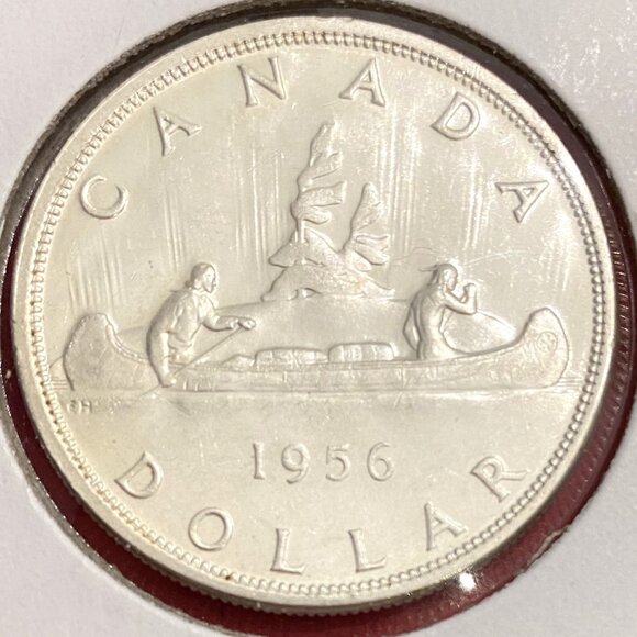 Awe-Inspiring 1956 Canada Uncirculated Silver $1 Dollar Coin! - Picture 2 of 15